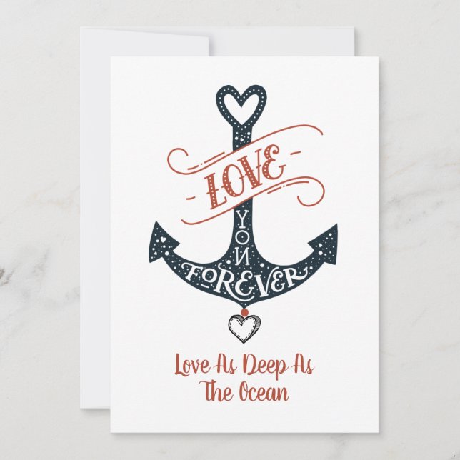 Cartes Pour Fêtes Annuelles L'Amour Aussi Profond Que La Journée Des Valentine (Devant)