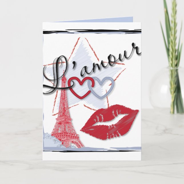 Cartes Pour Fêtes Annuelles L'Amour Blue Valentine's Card (Devant)