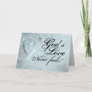 Cartes Pour Fêtes Annuelles L'amour de Dieu n'échoue jamais la Saint-Valentin