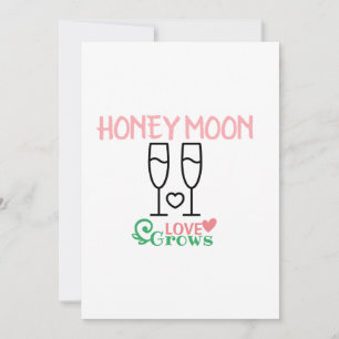 CARTES POUR FÊTES ANNUELLES L'AMOUR DE LUNE DE MIEL CROÎT