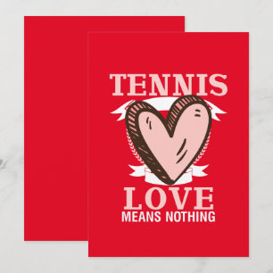 Cartes Pour Fêtes Annuelles L'amour du tennis ne signifie rien pour la Saint-V