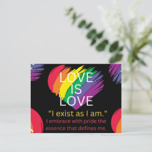 Cartes Pour Fêtes Annuelles L'amour est amour LGBTq citation mois de la fierté