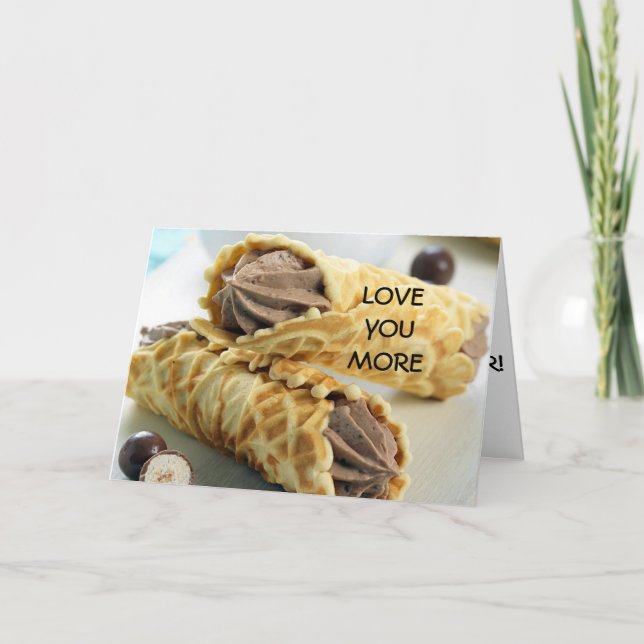 CARTES POUR FÊTES ANNUELLES L'AMOUR EST DANS L'AIR "STYLE ITALIEN" AVEC PIZZEL (Devant)