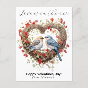 Cartes Pour Fêtes Annuelles L'Amour Est Dans L'Air Valentines De Mignons Oisea