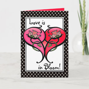 Cartes Pour Fêtes Annuelles L'amour est en fleur !