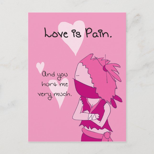 Cartes Pour Fêtes Annuelles L'amour est la douleur - Keiko valentine (Devant)