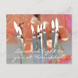 Cartes Pour Fêtes Annuelles L'amour et la lumière à Hanoukka Abstrait