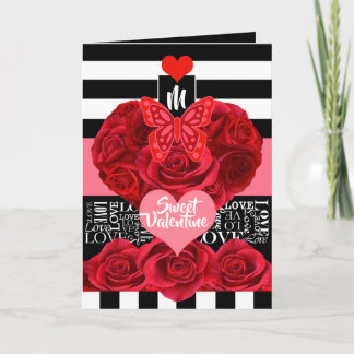 Cartes Pour Fêtes Annuelles L'amour et le style Rose Blackboard