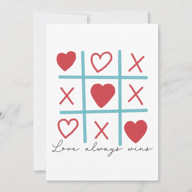 Cartes Pour Fêtes Annuelles L'amour gagne toujours (Devant)