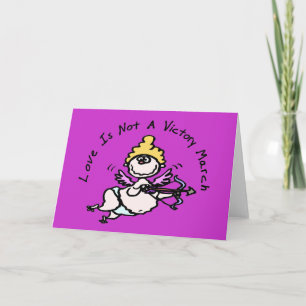 Cartes Pour Fêtes Annuelles L'Amour N'Est Pas Une Victoire Mars