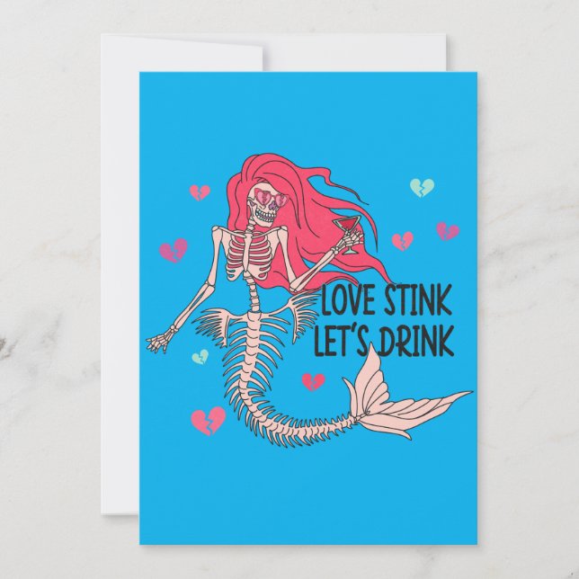 Cartes Pour Fêtes Annuelles L'amour pue, buvons drôle (Devant)