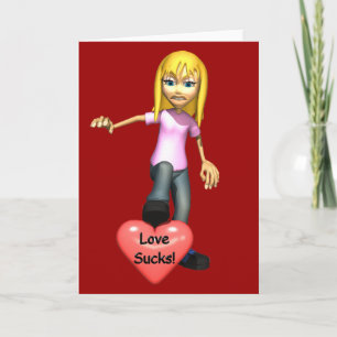 Cartes Pour Fêtes Annuelles L'amour suce