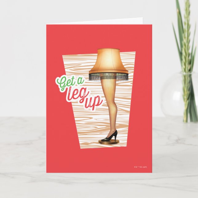 Cartes Pour Fêtes Annuelles Lampe d'histoire de Noël | Leg Up (Devant)