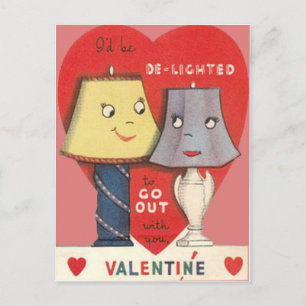 Cartes Pour Fêtes Annuelles Lampe drôle étrange lumière cœur Saint Valentin