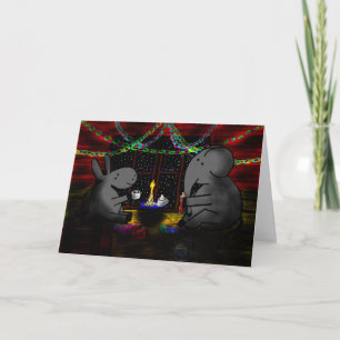 Cartes Pour Fêtes Annuelles l'âne et l'éléphant fêtent noël