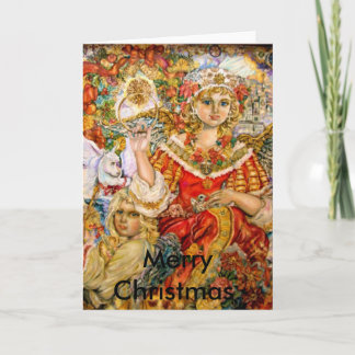 Cartes Pour Fêtes Annuelles L'Ange de la poinséttia.