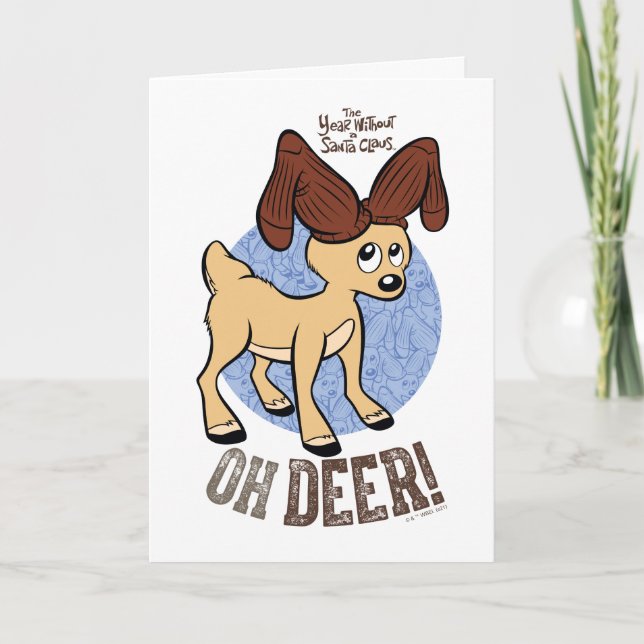 Cartes Pour Fêtes Annuelles L'ANNÉE SANS SANTA CLAUS™ | Vixen "Oh Deer" (Devant)