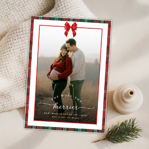 Cartes Pour Fêtes Annuelles L'annonce de grossesse pour Noël avec un nœud écos