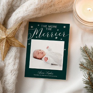 Cartes Pour Fêtes Annuelles L'annonce de naissance de Noël Plus On Est De Fous