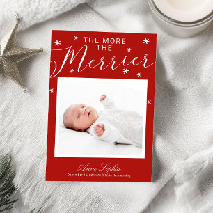 Cartes Pour Fêtes Annuelles L'annonce de naissance de Noël Plus On Est De Fous