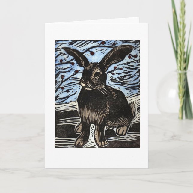 Cartes Pour Fêtes Annuelles Lapin (Devant)