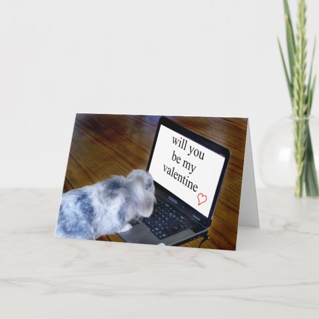 Cartes Pour Fêtes Annuelles lapin amoureux (Devant)
