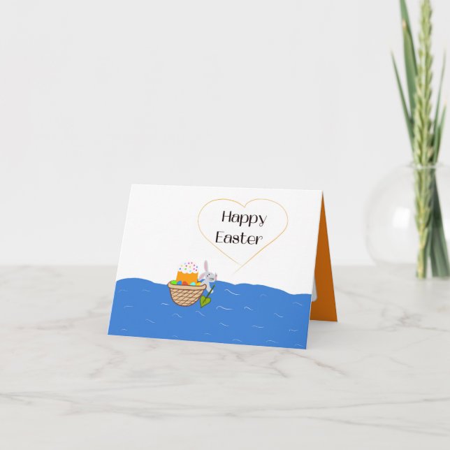 Cartes Pour Fêtes Annuelles Lapin de Pâques (Devant)