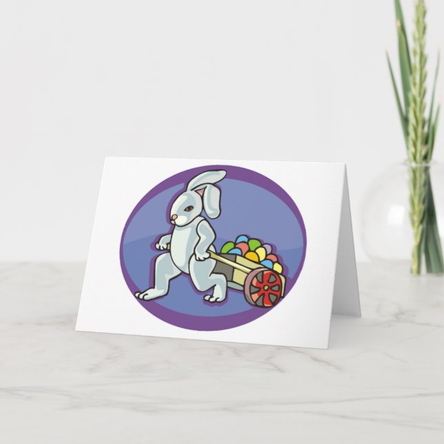 Cartes Pour Fêtes Annuelles Lapin de Pâques (Devant)