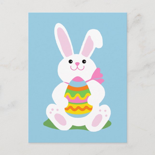 Cartes Pour Fêtes Annuelles Lapin de Pâques (Devant)