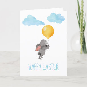 CARTES POUR FÊTES ANNUELLES LAPIN DE PÂQUES A L'AQUARELLE 