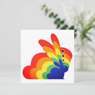 Cartes Pour Fêtes Annuelles Lapin de Pâques Arc-en-ciel - Pâques