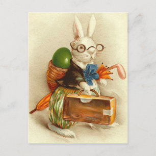 Cartes Pour Fêtes Annuelles Lapin de Pâques clochard Costume d'oeuf coloré Val