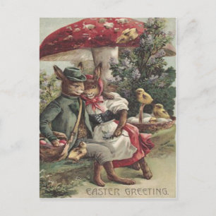 Cartes Pour Fêtes Annuelles Lapin de Pâques Couple de Poussins de Pâques Œuf C