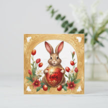 Lapin de Pâques heureux