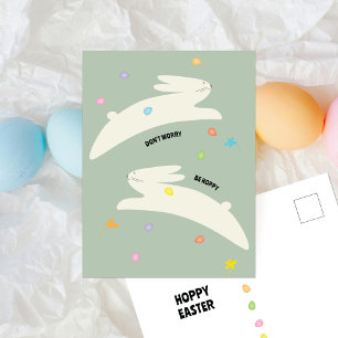 Cartes Pour Fêtes Annuelles Lapin de Pâques joyeux Pâques minimaliste modern