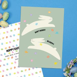 Cartes Pour Fêtes Annuelles Lapin de Pâques joyeux   Pâques minimaliste modern