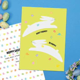 Cartes Pour Fêtes Annuelles Lapin de Pâques joyeux Pâques minimaliste modern