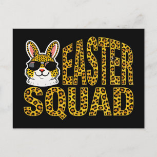 Cartes Pour Fêtes Annuelles Lapin de Pâques Œufs Carreaux Imprimé Léopard T-Sh