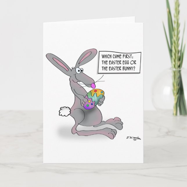 Cartes Pour Fêtes Annuelles Lapin de Pâques ou Oeuf de Pâques (Devant)