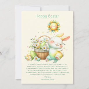 Cartes Pour Fêtes Annuelles Lapin de Pâques personnalisé à l'aquarelle