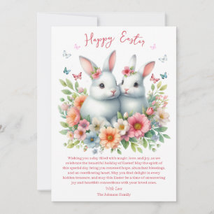 Cartes Pour Fêtes Annuelles Lapin de Pâques personnalisé à l'aquarelle
