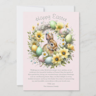 Cartes Pour Fêtes Annuelles Lapin de Pâques personnalisé à l'aquarelle