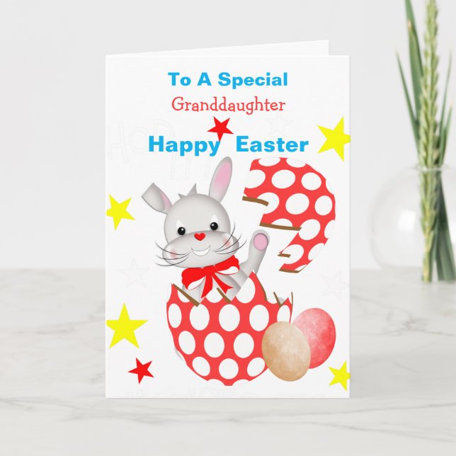 Cartes Pour Fêtes Annuelles Lapin lapin mignon Enfants Oeuf de Pâques personna (Devant)