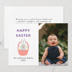 Cartes Pour Fêtes Annuelles Lapin Moderne Élégant Joyeuses Pâques Photo