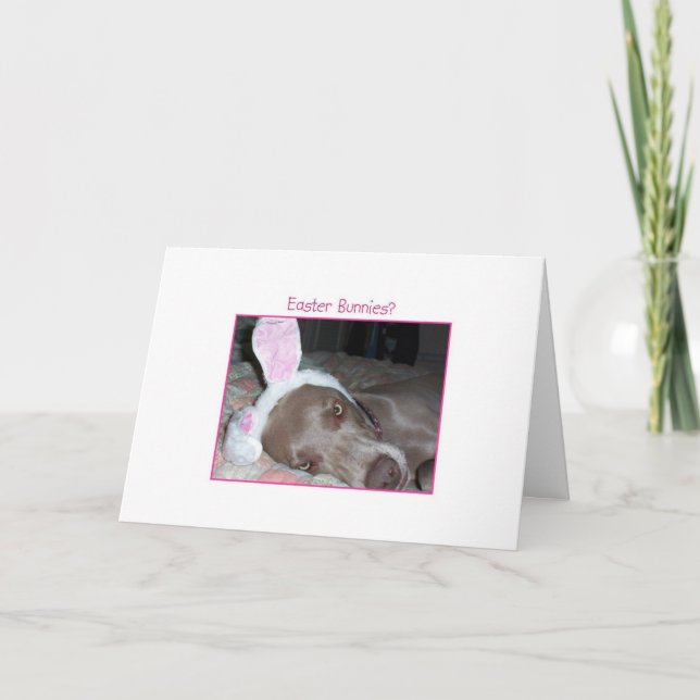 Cartes Pour Fêtes Annuelles Lapins de Pâques ? Fumisterie de Bah ! (Devant)