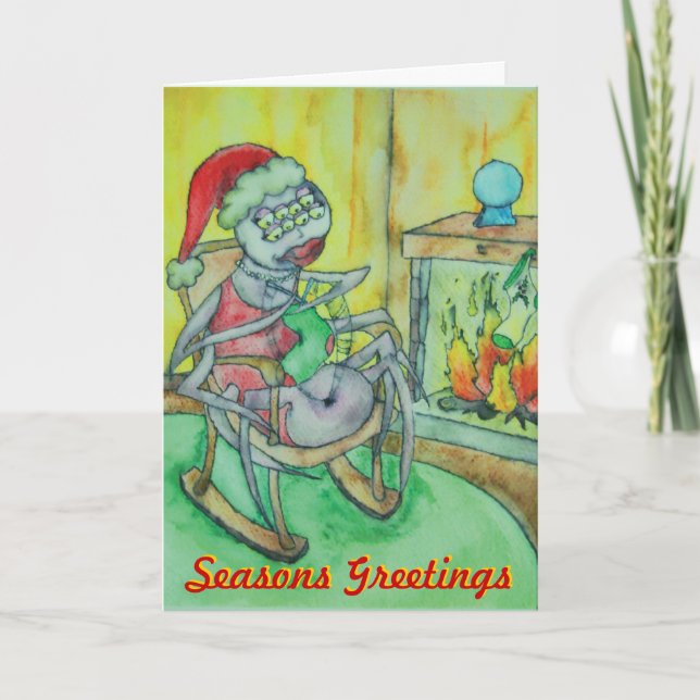 Cartes Pour Fêtes Annuelles L'araignée de Noël (Devant)