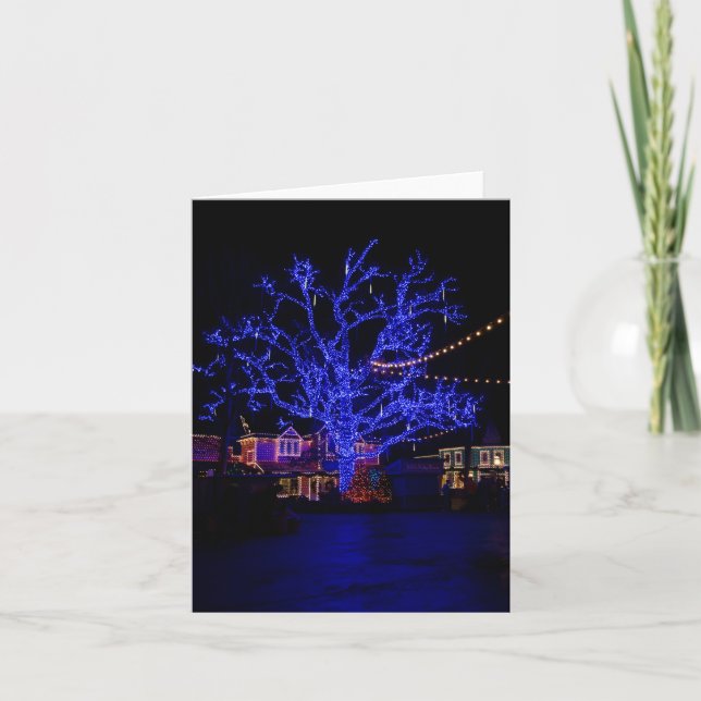 Cartes Pour Fêtes Annuelles L'arbre bleu (Devant)