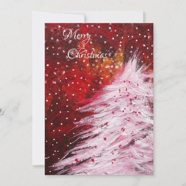 Cartes Pour Fêtes Annuelles L'arbre de Noël (Devant)