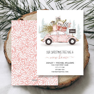 Cartes Pour Fêtes Annuelles L'arbre de Noël a une nouvelle aquarelle domestiqu