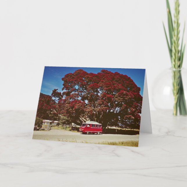 Cartes Pour Fêtes Annuelles L'arbre de Noël de la Nouvelle Zélande (Devant)